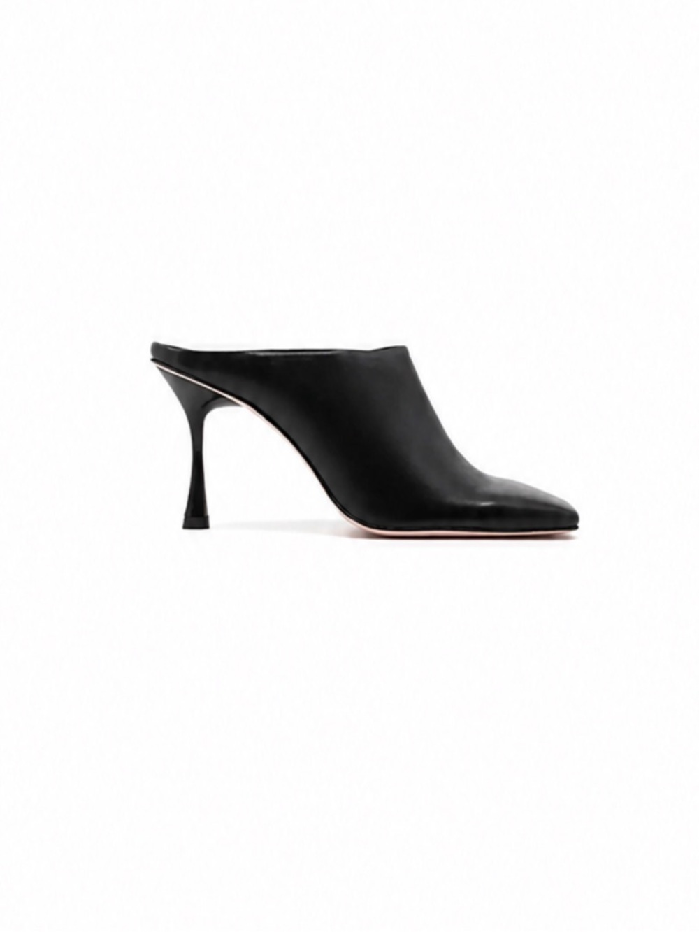 Studio Amelia “Chisel 90 Mule" In Black Leather Size 38 Or US Size 8 EUC!